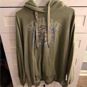 American Eagle Outfitters Sage Green Graphic Hoodie